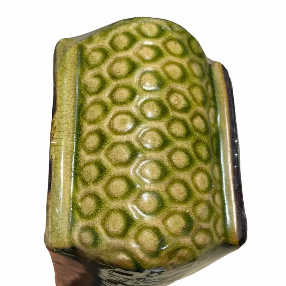 Swan Creek Candle Company Ivy & Pear Candle HTF Green Ceramic Pot Rectangle NOS